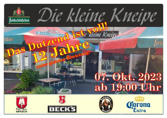 12 Jahre "Diekleinen Kneipe" in der Saarstrasse in Wolfsburg unter gleicher Bewirtung