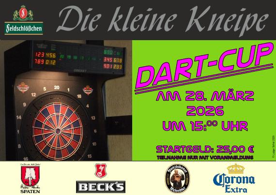 Wir straten wieder ein Dart-Turnier am 28.März 2026 ,
 Start 15:00 Uhr